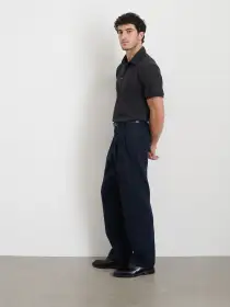 Standard Polo in Slub Cotton(Black,XS)