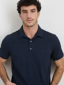 Standard Polo in Slub Cotton(Navy,XS)