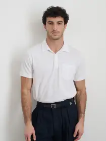Standard Polo in Slub Cotton(White,XS)