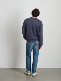 Marlon Sweatshirt in Lightweight Cotton Terry(Dark Navy,XS)