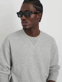 Marlon Sweatshirt in Lightweight Cotton Terry(Heather Grey,XS)