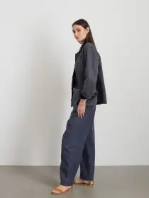 Britt Work Jacket in Herringbone(Pebble,XS)
