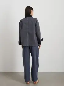 Britt Work Jacket in Herringbone(Pebble,XS)