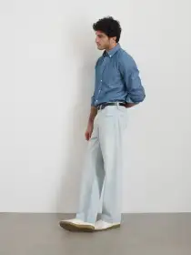 AM Relaxed Straight 5 Pocket Jean(Ultra Light Wash,28)