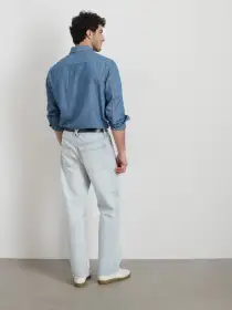 AM Relaxed Straight 5 Pocket Jean(Ultra Light Wash,28)