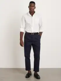 Standard Pleated Pant in Chino(Dark Navy,28/28)