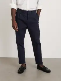 Standard Pleated Pant in Chino(Dark Navy,28/28)