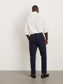 Standard Pleated Pant in Chino(Dark Navy,28/28)