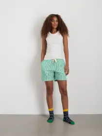 P'Jimmies Sleep Short in Stripe(Green Stripe,XXS)