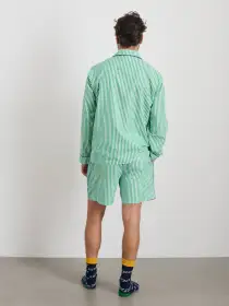 P'Jimmies Sleep Short in Stripe(Green Stripe,XXS)