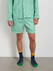 P'Jimmies Sleep Short in Stripe(Green Stripe,XXS)
