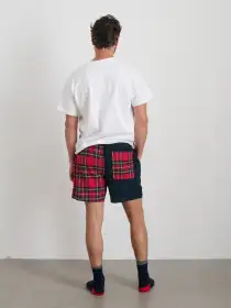 P'Jimmies Sleep Short in Flannel(Blackwatch Plaid,XXS)