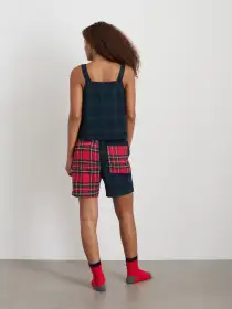 P'Jimmies Sleep Cami in Flannel(Blackwatch Plaid,XXS)