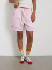 P'Jimmies Sleep Short in Stripe(Pink Stripe,XXS)