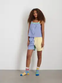 P'Jimmies Sleep Short in Colorblock(Pastel Colorblock,XXS)