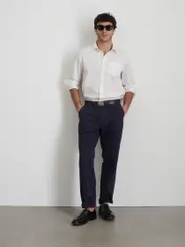 Straight Leg Pant In Vintage Wash Chino(Dark Navy,28/30)