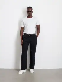 Straight Leg Pant In Vintage Wash Chino(Washed Black,28/30)