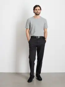Slim Trouser In Chino (Long Inseam)(Black,28)