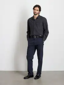 Slim Trouser In Chino (Long Inseam)(Dark Navy,28)