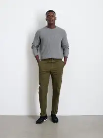 Slim Trouser In Chino (Long Inseam)(Military Olive,28)