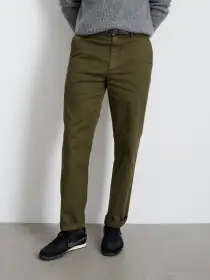 Slim Trouser In Chino (Long Inseam)(Military Olive,28)