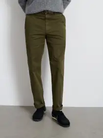 Slim Trouser In Chino (Long Inseam)(Military Olive,28)