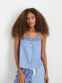 P'Jimmies Sleep Cami in Stripe(Classic Blue Stripe,XXS)