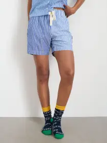 P'Jimmies Sleep Short in Stripe(Classic Blue Mixed Stripe,XXS)
