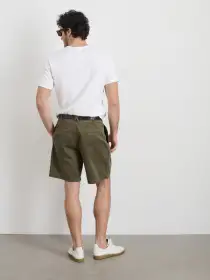 Standard Pleated Short In Chino(Deep Moss,28)