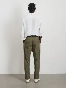 Standard Pleated Pant in Chino(Olive Grey,28/28)