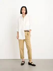 Easy Shirt in Cotton Poplin(White,XS)