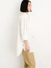 Easy Shirt in Cotton Poplin(White,XS)