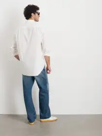 Easy Shirt in Cotton Poplin(White,XS)