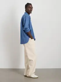 Carter Popover In Cotton Linen(Pacific,XS)
