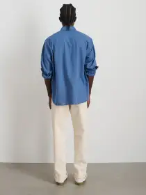 Carter Popover In Cotton Linen(Pacific,XS)
