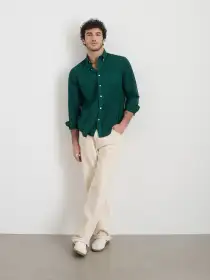 Mill Shirt in Cotton Poplin(Dark Cypress,XS)