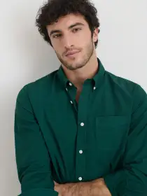 Mill Shirt in Cotton Poplin(Dark Cypress,XS)