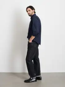 Mill Shirt in Cotton Poplin(Dark Navy,XS)