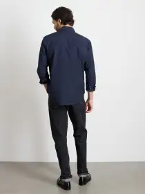 Mill Shirt in Cotton Poplin(Dark Navy,XS)