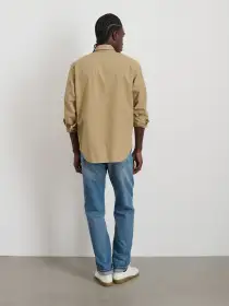 Mill Shirt in Cotton Poplin(Explorer Khaki,XS)