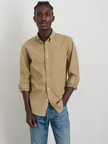 Mill Shirt in Cotton Poplin(Explorer Khaki,XS)