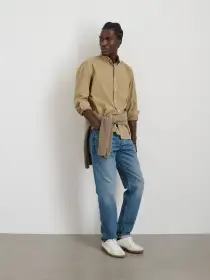 Mill Shirt in Cotton Poplin(Explorer Khaki,XS)
