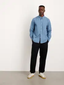 Mill Shirt in Cotton Poplin(Faded Delft Blue,XS)