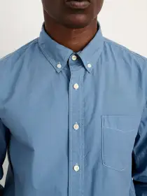 Mill Shirt in Cotton Poplin(Faded Delft Blue,XS)