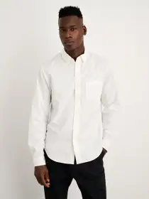 Mill Shirt in Cotton Poplin(White,XS)