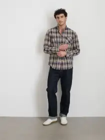 Mill Shirt in Madras(Beige Madras,XS)