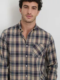 Mill Shirt in Madras(Beige Madras,XS)