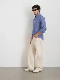 Mill Shirt  in Stripe(Cobalt/White,XS)
