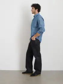 Mill Shirt in Washed Chambray(Chambray Rinse Wash,XS)