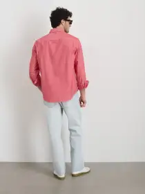 Mill Shirt in Washed Chambray(Red Chambray,XS)